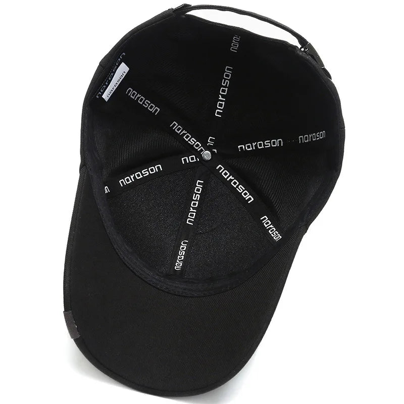 Baseball Cap with Metal Label – Unisex Adjustable Hip Hop Hat