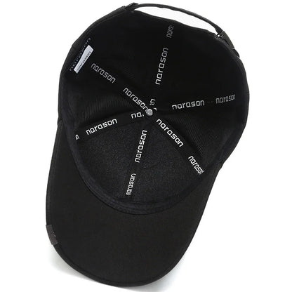 Baseball Cap with Metal Label – Unisex Adjustable Hip Hop Hat