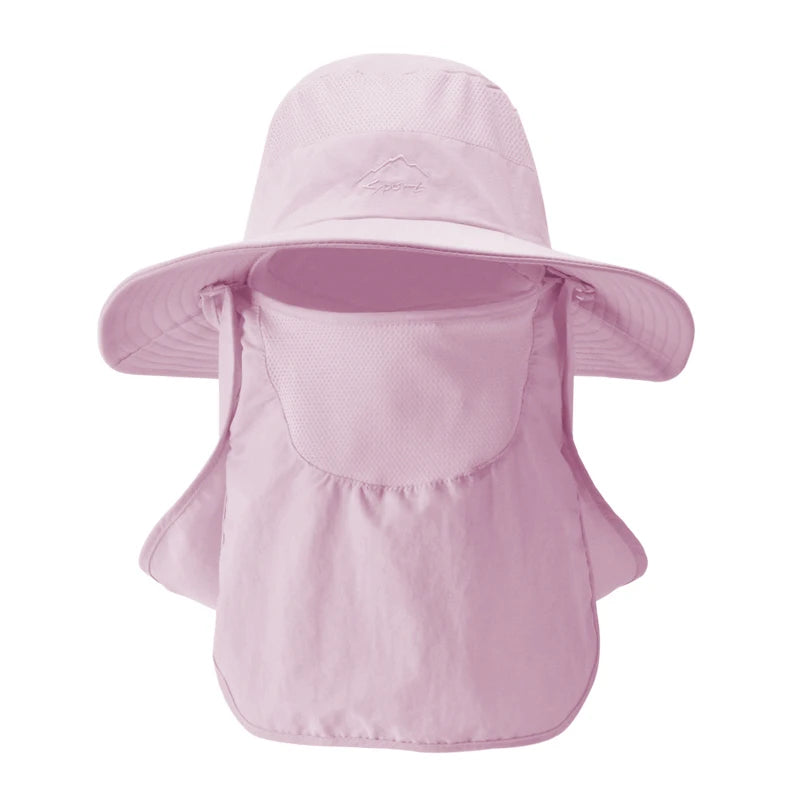 Fishing Sun Hat with Neck Flap – Outdoor UV Protection Wide Brim