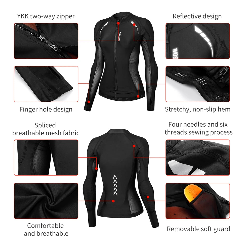 Women's Motorcycle Riding Jacket with Armor Pads
