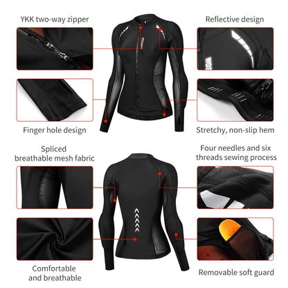 Women's Motorcycle Riding Jacket with Armor Pads