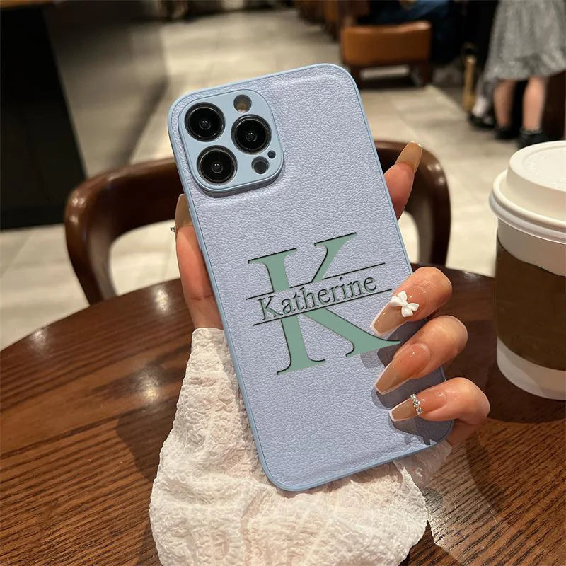 Personalized Customized Initials Name Case Iphone 17 16 15 14 13 12 11 Pro Max Plus Big Letter Laser