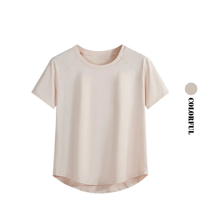 Women's Quick-Dry Workout T-Shirt Short Sleeve Gym Top