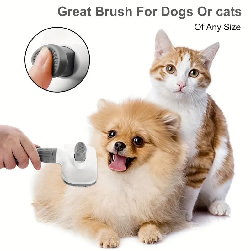 Pet Slicker Brush – Self-Cleaning Detangling Brush for Dogs & Cats