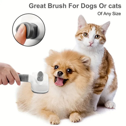 Pet Slicker Brush – Self-Cleaning Detangling Brush for Dogs & Cats