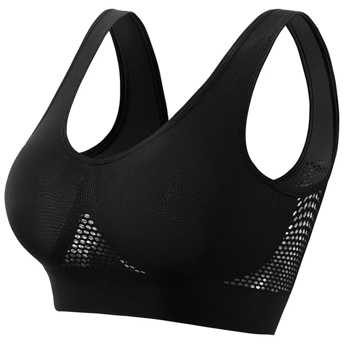 Seamless Sports Bra – High Support, Shockproof, Breathable Mesh