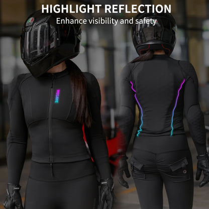 Women's Motorcycle Riding Jacket with CE Armor Pads
