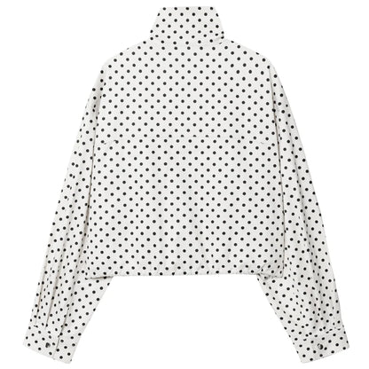 Polka Dot Bomber Jacket & Shorts Set – Women's Oversized Outerwear