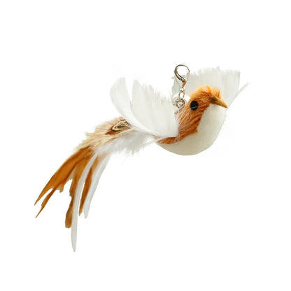 Suction Cup Bird Feather Cat Wand Toy – Interactive Kitten Hunting Toy with Bell