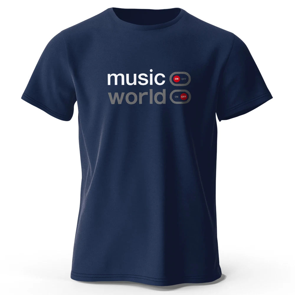 Music World Graphic T Shirt Oversized Cotton Unisex Tee