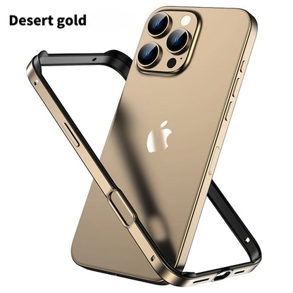 Hybrid Silicone Frame Aluminum Metal Phone Case Iphone 17 16 15 14 13 12 Pro Max Better Heat Bumper