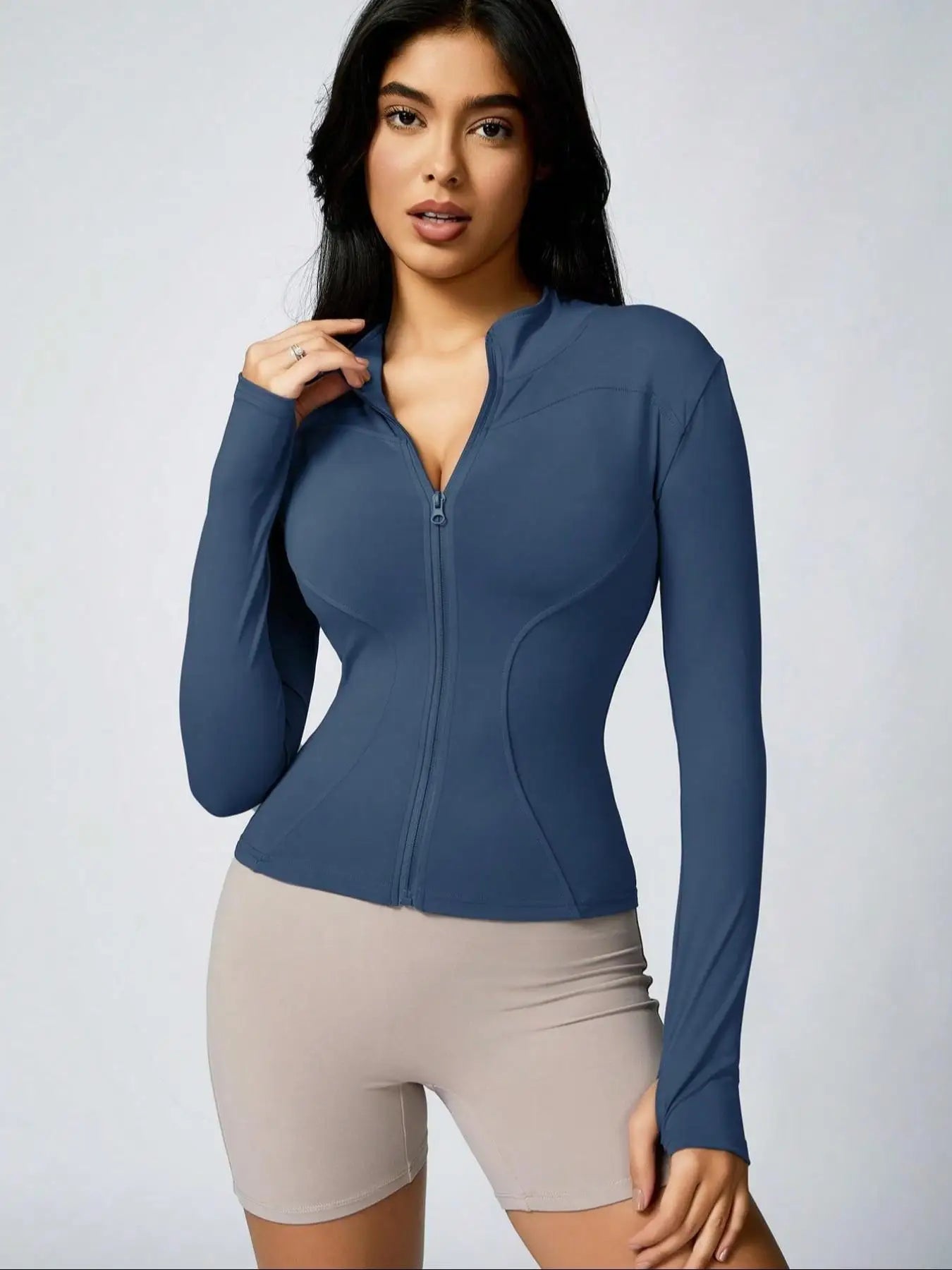 Women's Slim Fit Athletic Zip-Up Jacket – Quick Dry