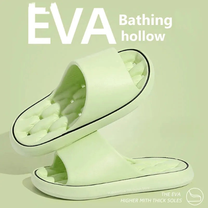 Bathroom House Slippers Leaking Quick-Drying Shower Slipper Light Weight Waterleaky Beach Flip Flops