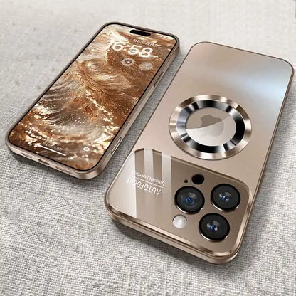 Luxury Glass Camera Magesafe Magnetic Wireless Charge Case Iphone 11 12 13 14 15 16 17 Pro Max Air