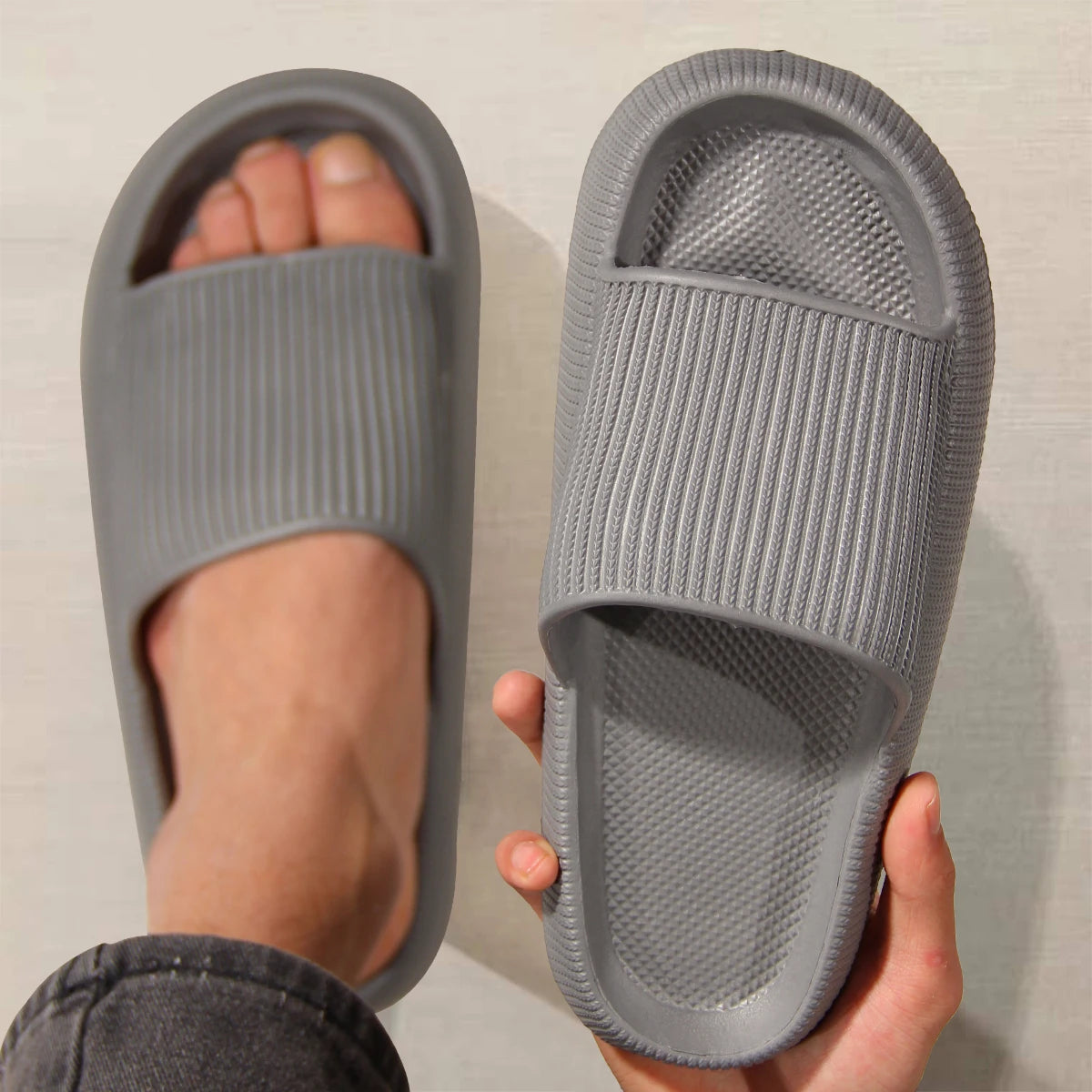 Step Sense Shit Slippers Summer Home Wear Soft-Soled Non-Slip Shoes Eva Simple Men S - Soft