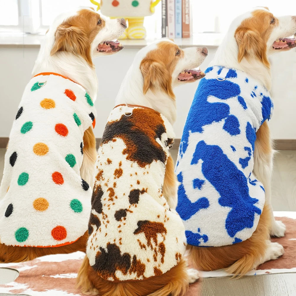 Dog Fleece Pajamas – Warm Winter Pet Coat for Small to Large Dogs