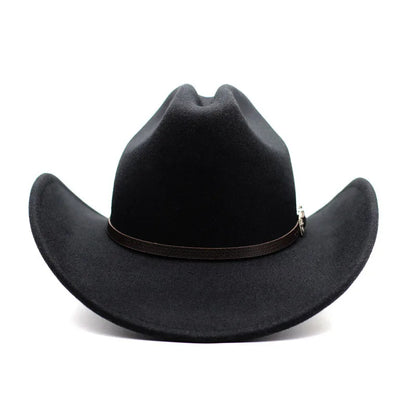 Wide Brim Cowboy Hat – Vintage Western Felt Hat for Men & Women