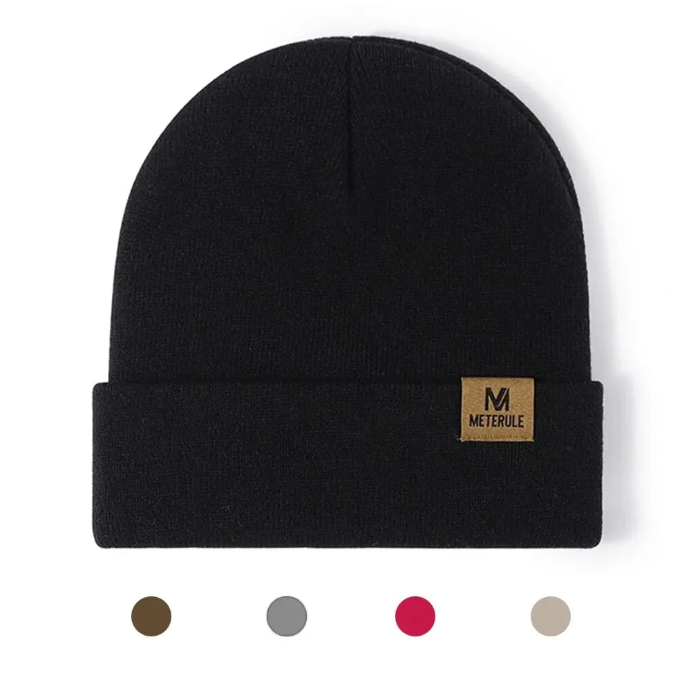 Knit Cuffed Beanie – Winter Warm Hat for Men & Women