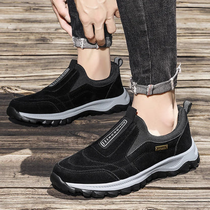 Men's Non-Slip Slip-On Hiking Shoes – Comfortable Outdoor Walking Sneakers