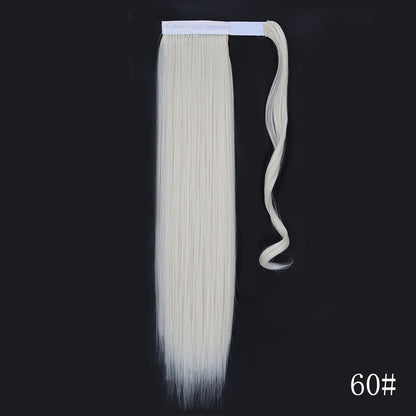 Wrap Around Ponytail Extension – Long Straight Synthetic Clip-In