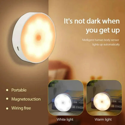 Homefish Motion Sensor Led Night Light Usb Rechargeable Wireless Closet Lamp Kitchen Cabinet