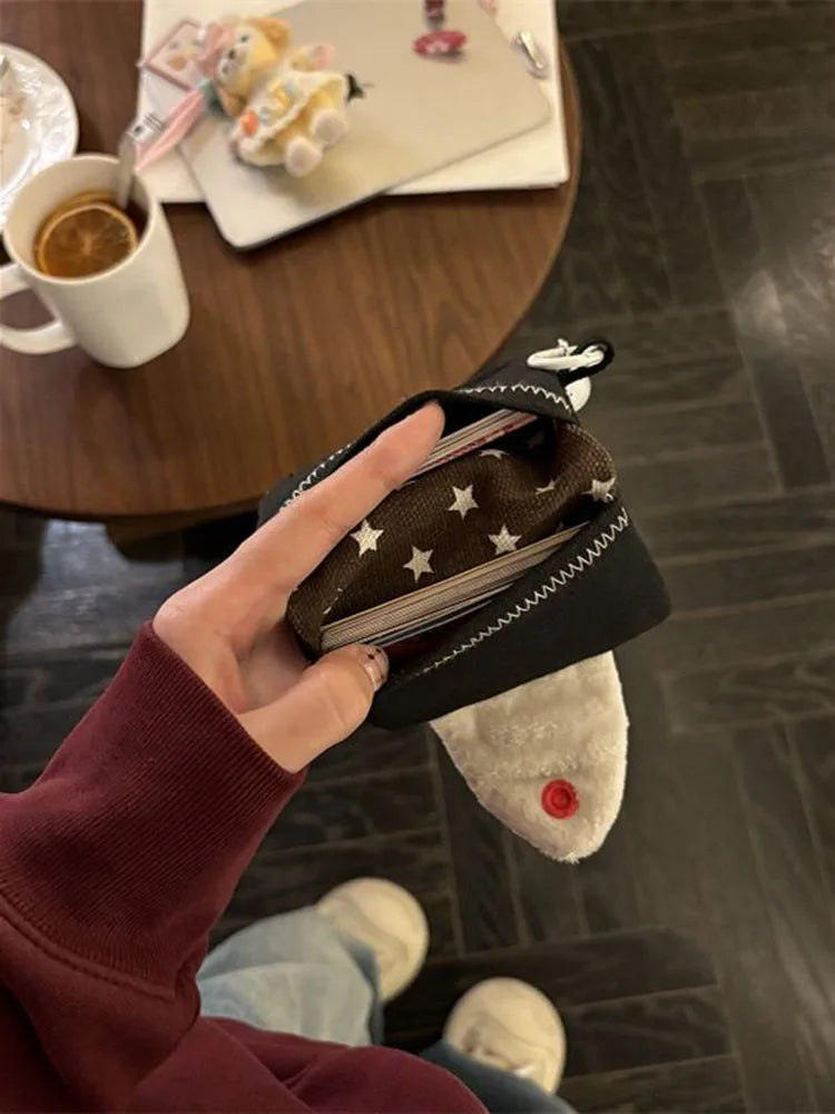 Cute Plush Coin Purse – Card Holder Wallet with Bell Charm