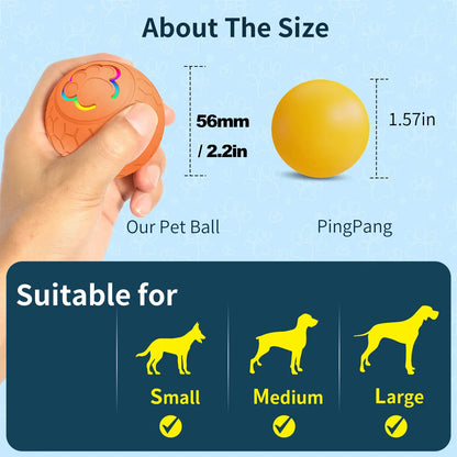 Interactive Smart Pet Toy Ball – Auto Rolling, RGB Lights, USB Rechargeable for Dogs & Cats