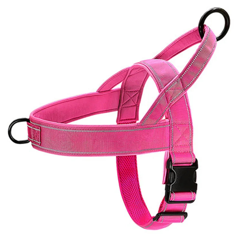 Tactical No-Pull Dog Harness – Adjustable Padded Nylon Vest