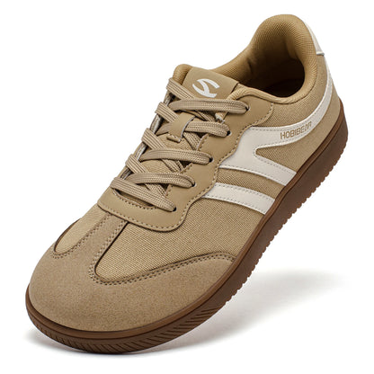 Wide Toe Minimalist Sneakers – Unisex Lace-Up Casual Walking Shoes