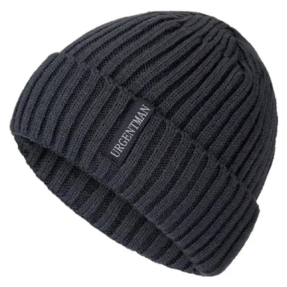 Fur-Lined Knit Beanie Hat – Unisex Winter Warmth