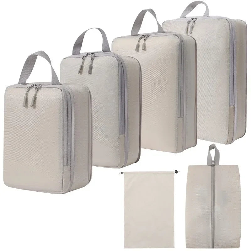 Packing Cubes Set 6-Piece – Compressible Travel Organizer Bags