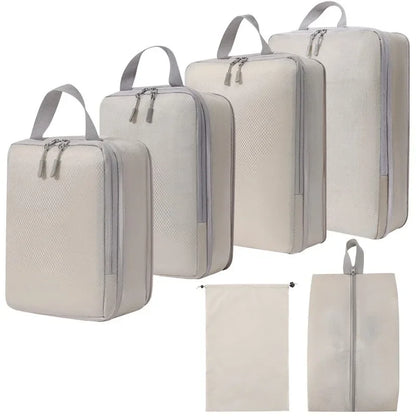 Packing Cubes Set 6-Piece – Compressible Travel Organizer Bags