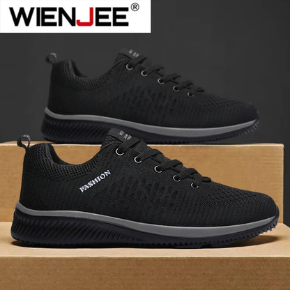 Men's Breathable Knit Sneakers – Lightweight Running & Walking Shoes