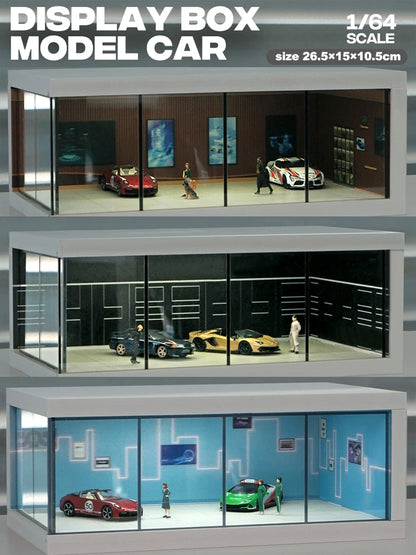 1:64 Scale Parking Garage Scene Model with LED Lights