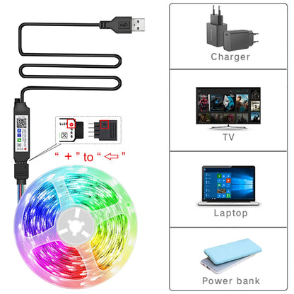 RGB LED Strip Lights with App & Remote Control
