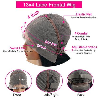 13x4/13x6 HD Lace Front Wig Body Wave Chocolate Brown Human Hair