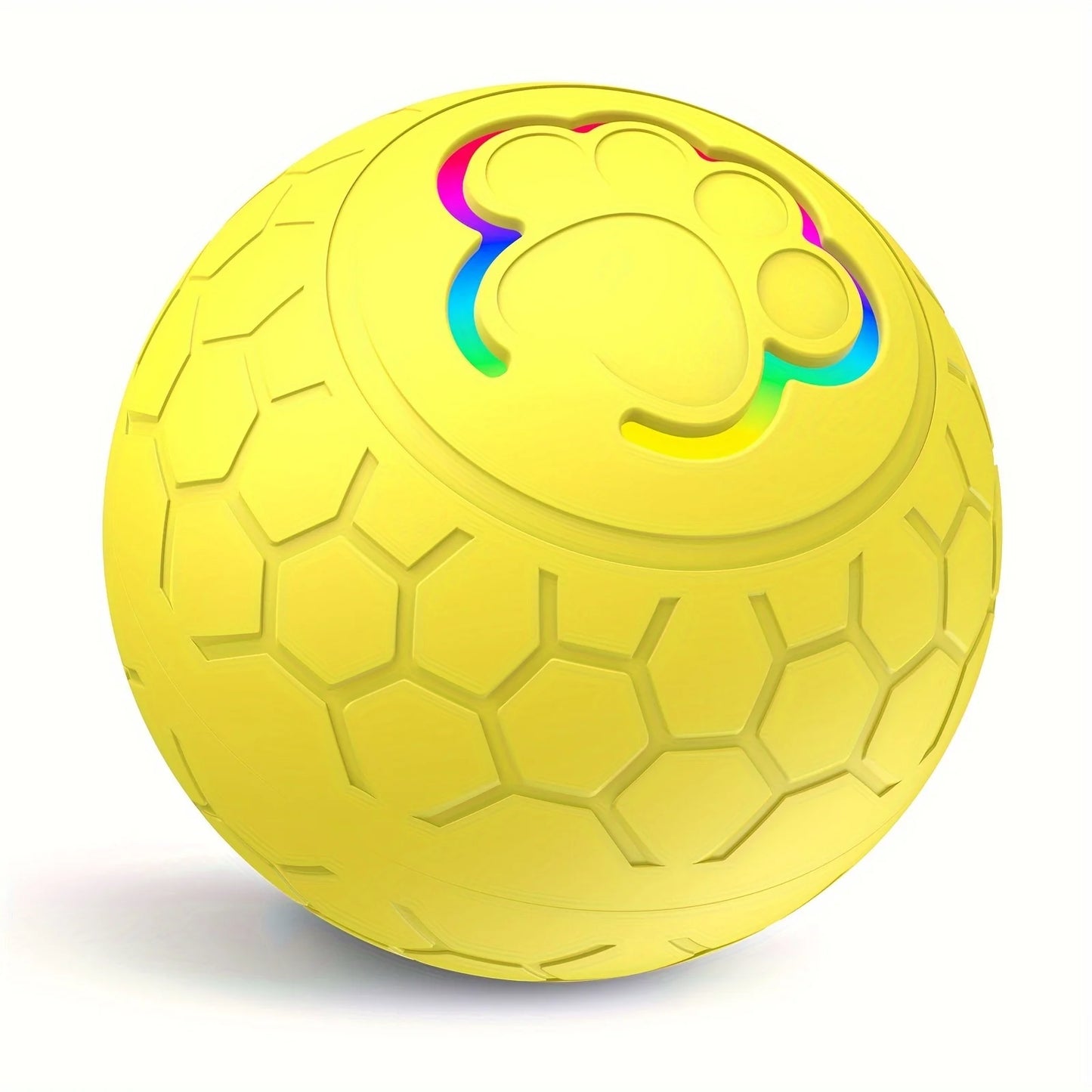 Interactive Smart Pet Toy Ball – Auto Rolling, RGB Lights, USB Rechargeable for Dogs & Cats