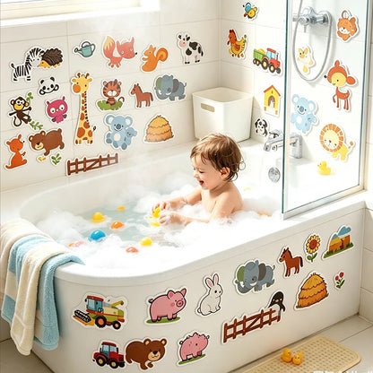 Kids Bath Toys Soft EVA Foam Floating Wall Stickers