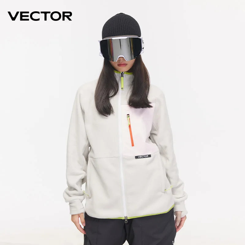 Vector Fleece Zip-Up Jacket – Contrast Color Block