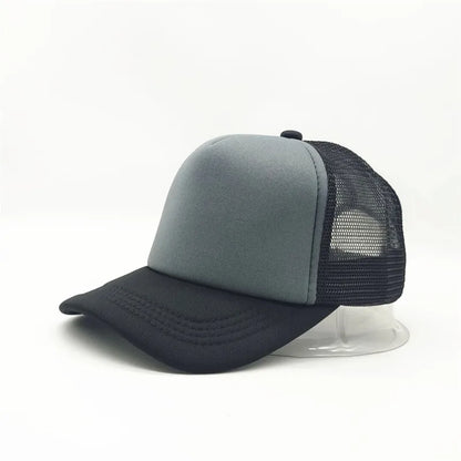 Custom Logo Mesh Trucker Hat – 5-Panel Snapback Baseball Cap for Men & Women