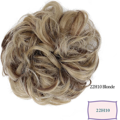 Synthetic Messy Hair Bun Chignon Scrunchies Fake Band Braid Elastic Hairpiece Tail Donut Updo Pieces