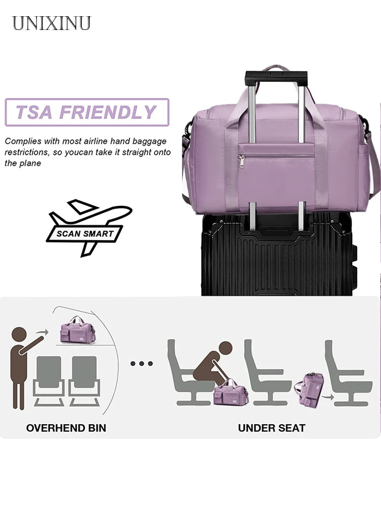 Weekender Duffle Bag – Large Carry-On Travel Bag with Shoe Compartment