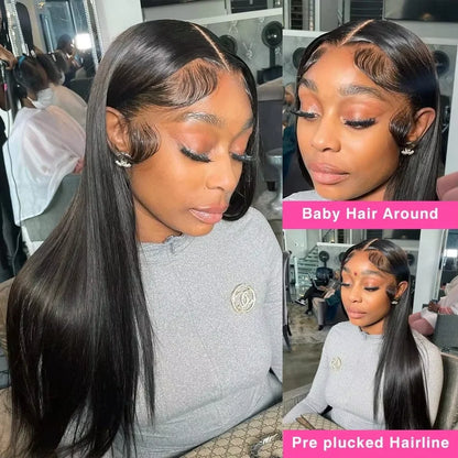 360 Lace Front Wig 30 40 Inch Bone Straight Human Hair Wigs Brazilian 13x6 Hd Frontal 100 Pre