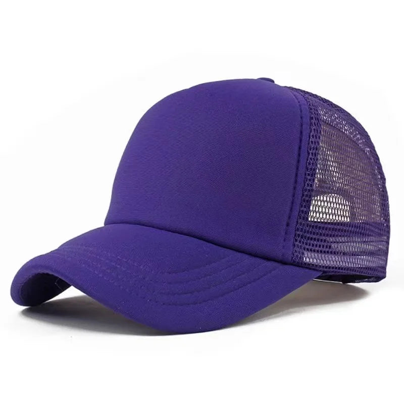 Custom Logo Mesh Trucker Hat – 5-Panel Snapback Baseball Cap for Men & Women