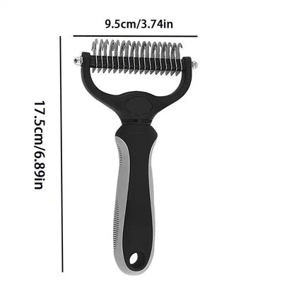 Double-Sided Pet Dematting Comb - Dog & Cat Grooming Brush