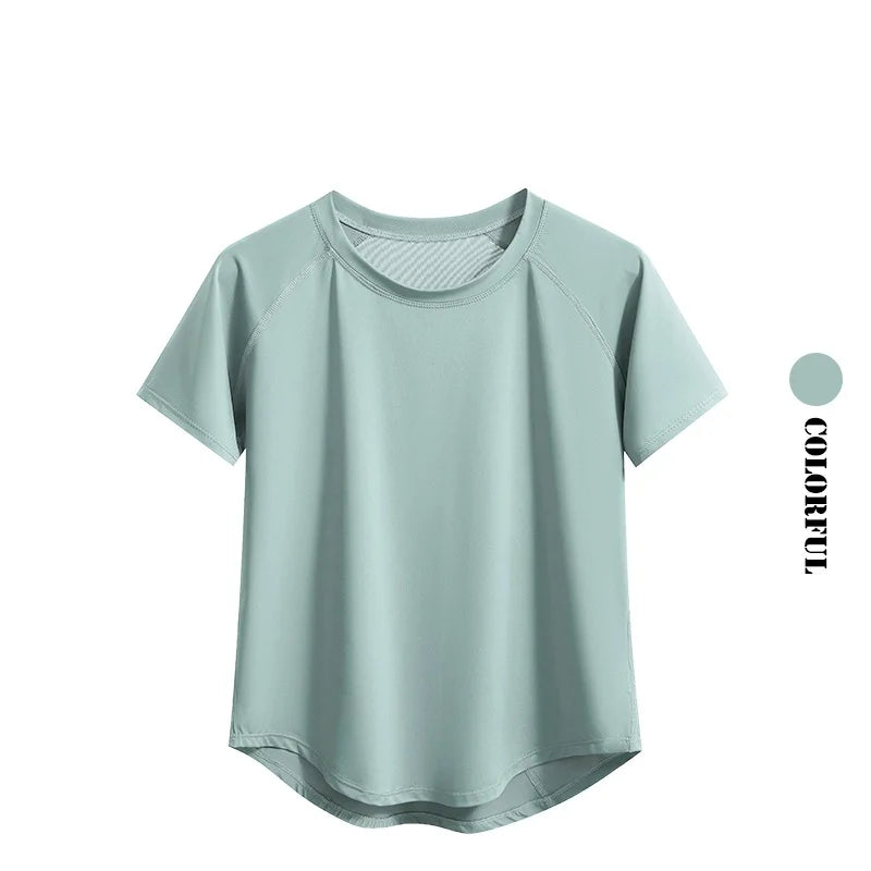 Women's Quick-Dry Workout T-Shirt Short Sleeve Gym Top