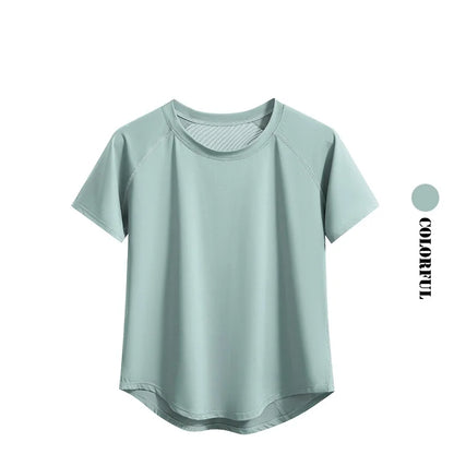 Women's Quick-Dry Workout T-Shirt Short Sleeve Gym Top