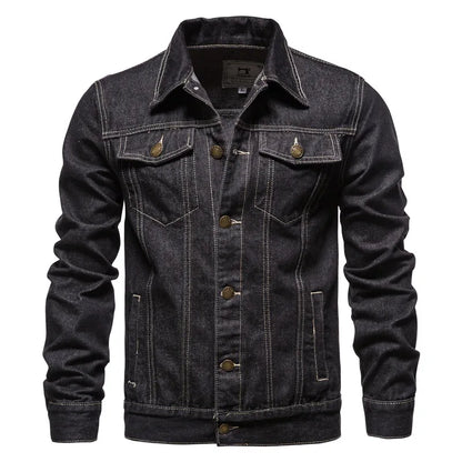 Men's Slim Fit Denim Jacket – Vintage Motorcycle Jean Coat