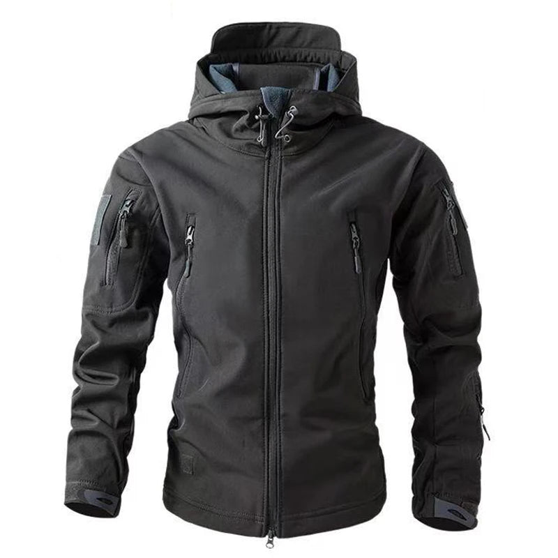 Men's Softshell Fleece Jacket – Windproof Thermal Outdoor Coat