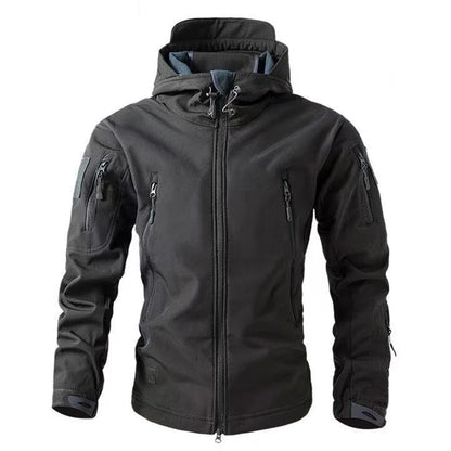 Men's Softshell Fleece Jacket – Windproof Thermal Outdoor Coat